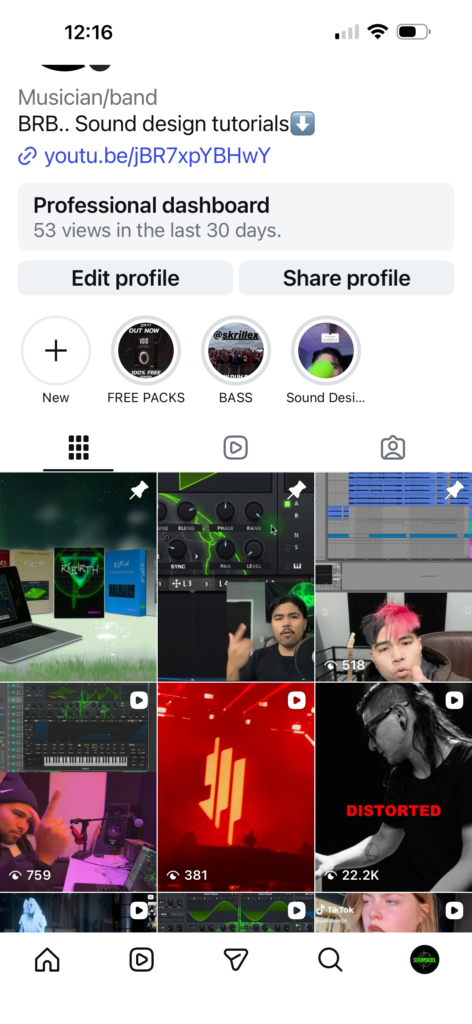 instagram business profile